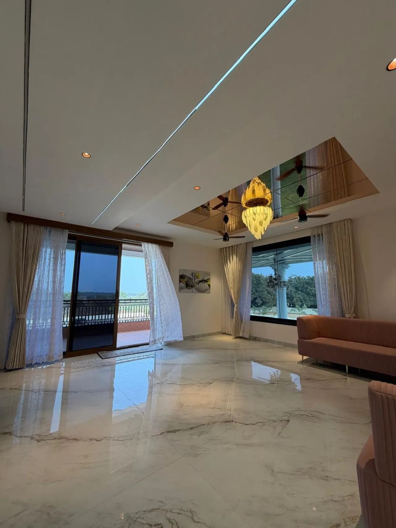 Living room at Find Happiness Farm house, Moinabad