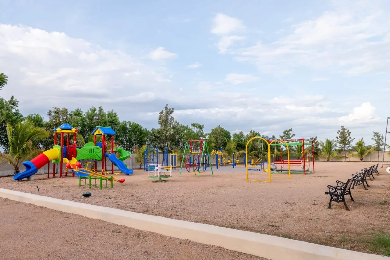 Play area at Gold luxury farm house, Tolkatta, Moinabad