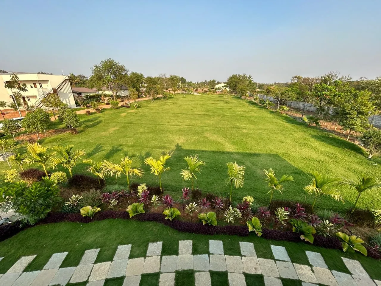 Lawn at The Nature's Elegance, Peddamangalaram, Moinabad