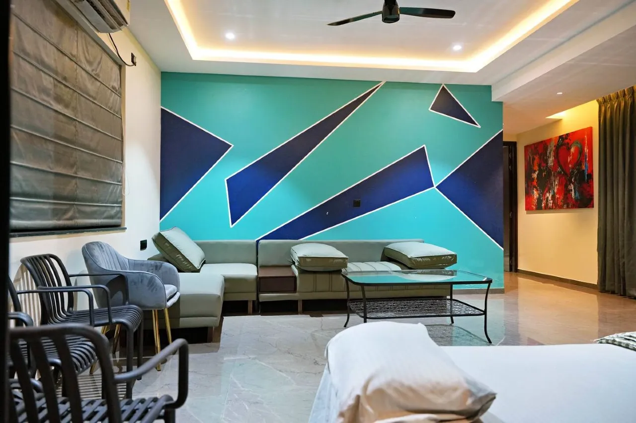 Living room at Joy Retreat, Bakaram, Moinabad