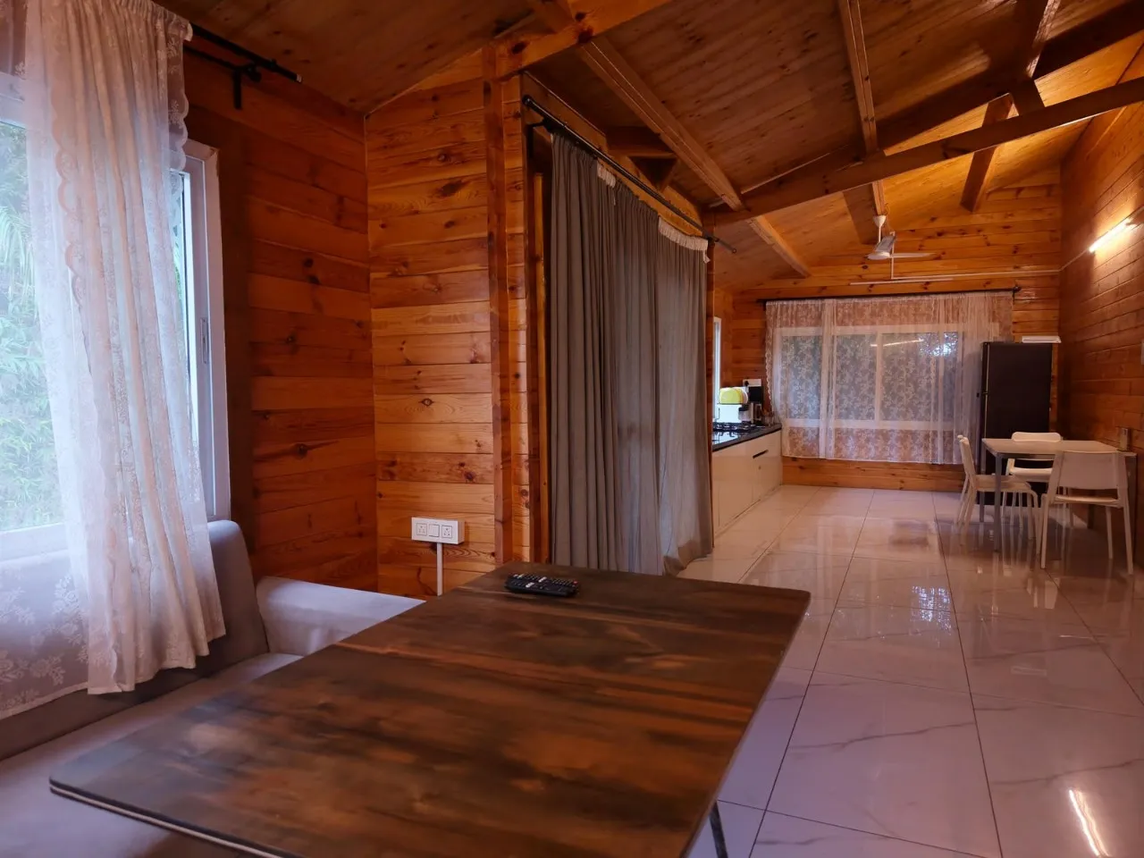 Dining area at wooden escape, Tolkatta, Moinabad