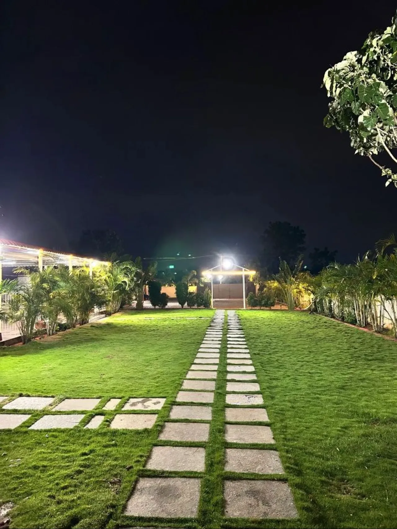 Lawn at VRV Farm House, Aziz Nagar, Moinabad