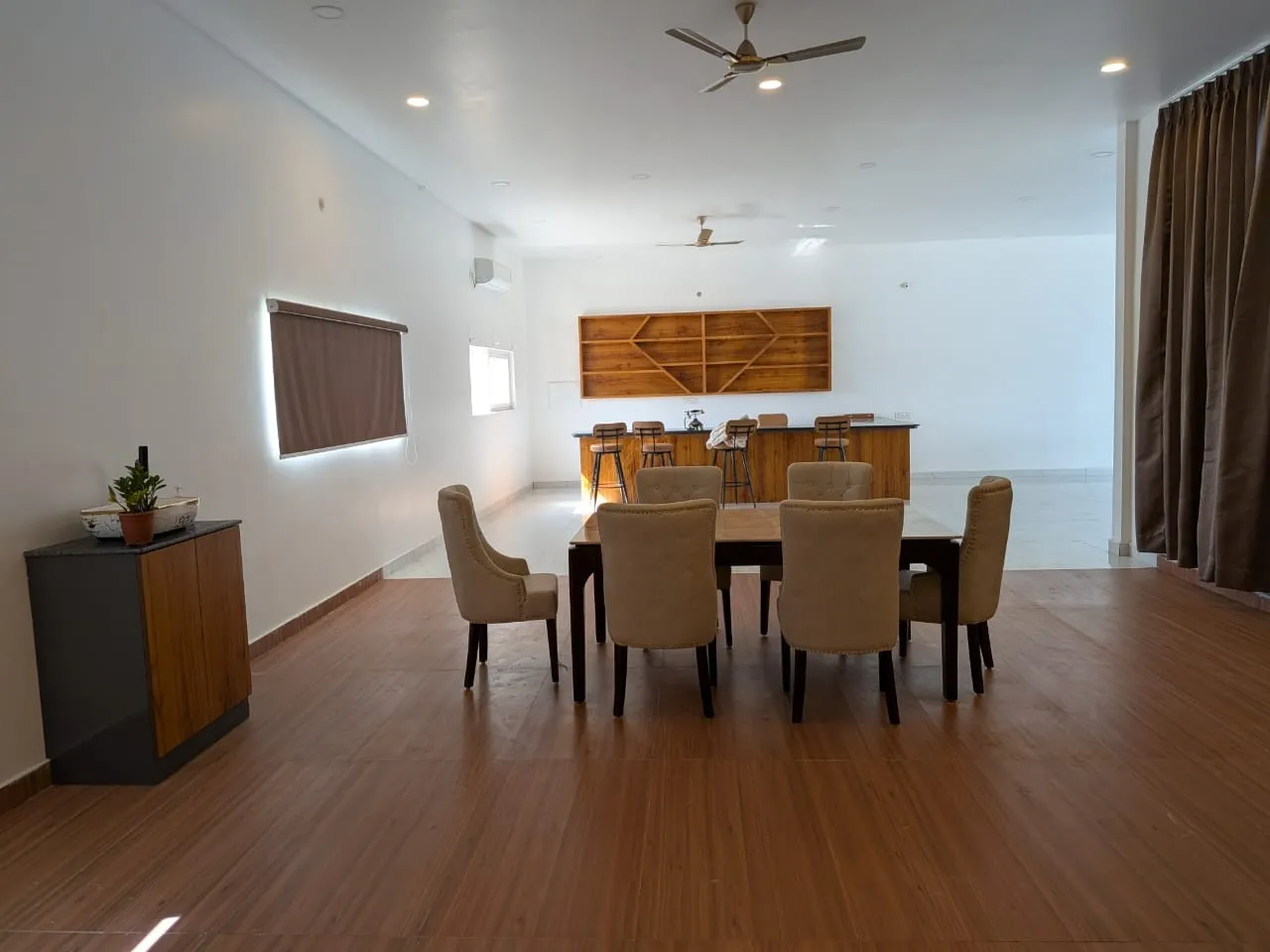 Dining area at H S farmhouse, Aziz Nagar, Moinabad